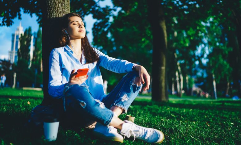 Girl taking a break to relax