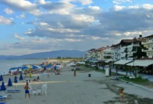 Olympic Beach beach view in Greece