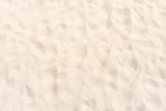white sand on the beach