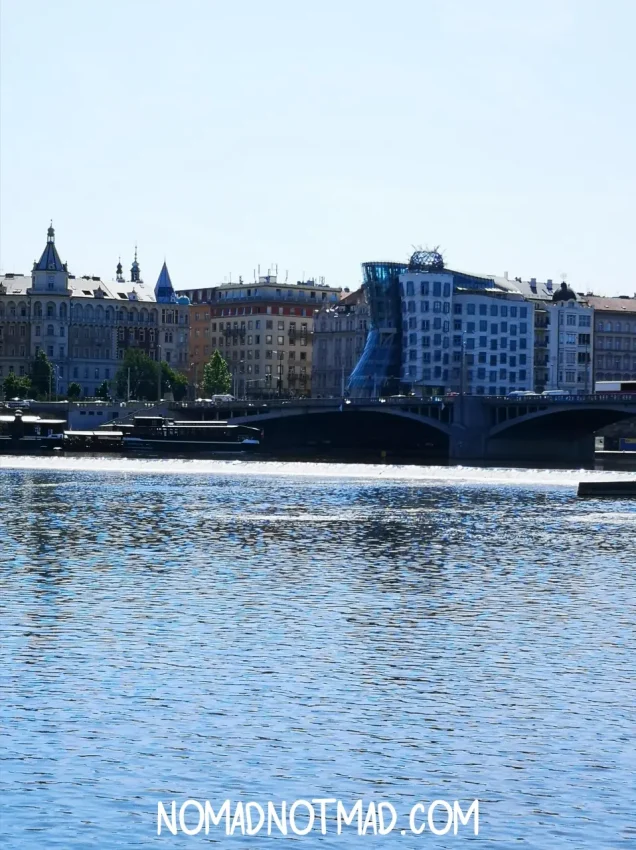 Dancing house over the river