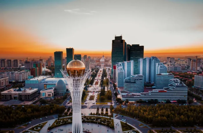 The Baiterek monument in Kazakhstan