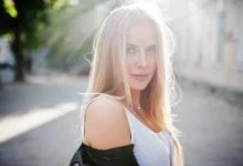 blonde Swedish woman