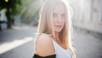 blonde Swedish woman