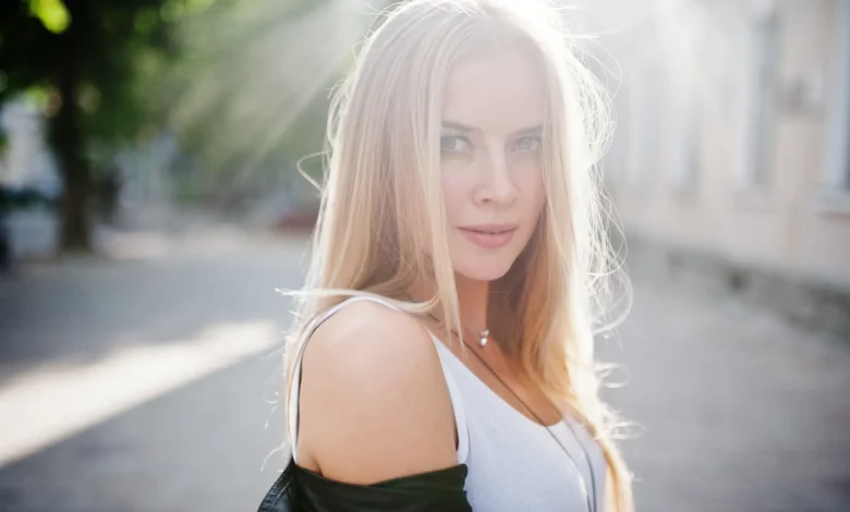 blonde Swedish woman