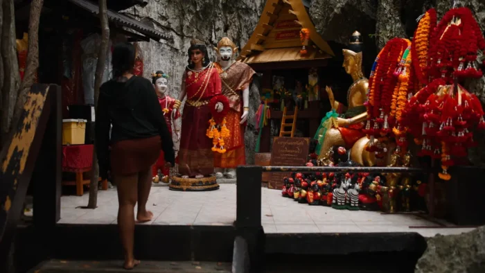 inside a temple in Batam Indonesia