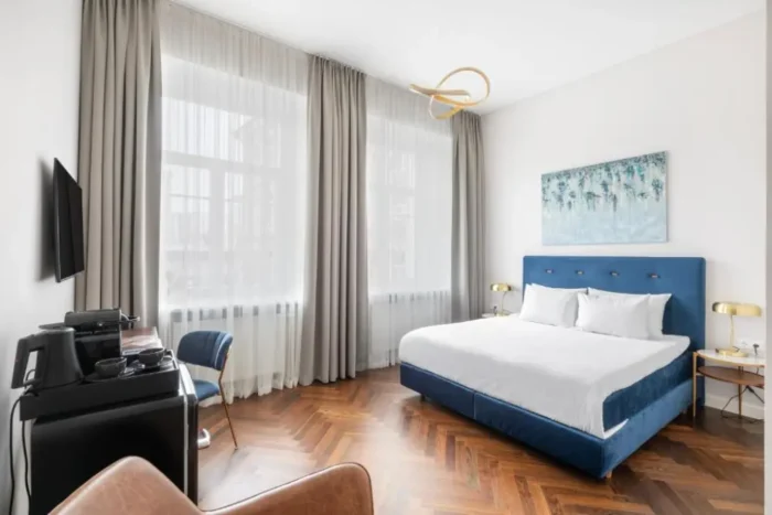 Grand Crown Hotel room in Vilnius