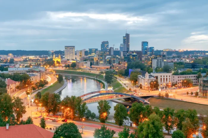 Vilnius View From The Top Of Gediminas Hill
