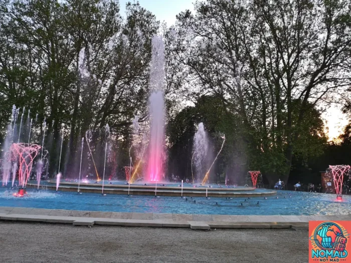 dancing fountain on Margrit Island in Budapest