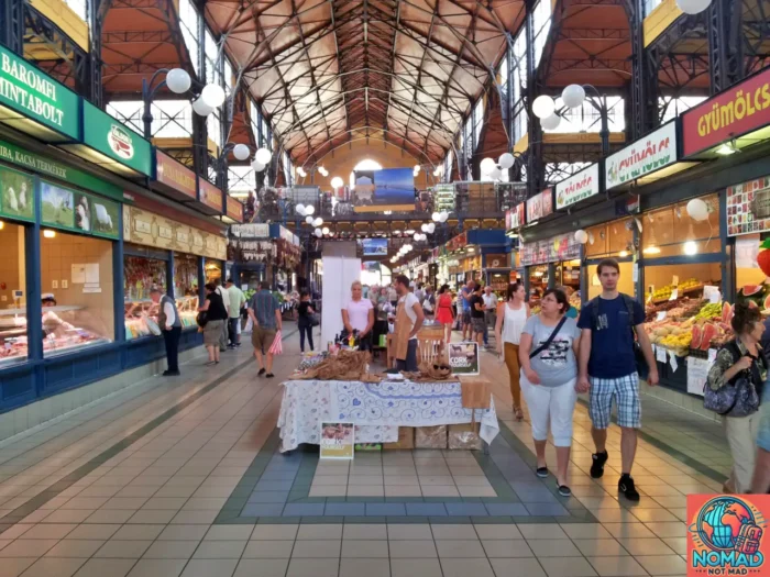 inside the Central Market in Budapest