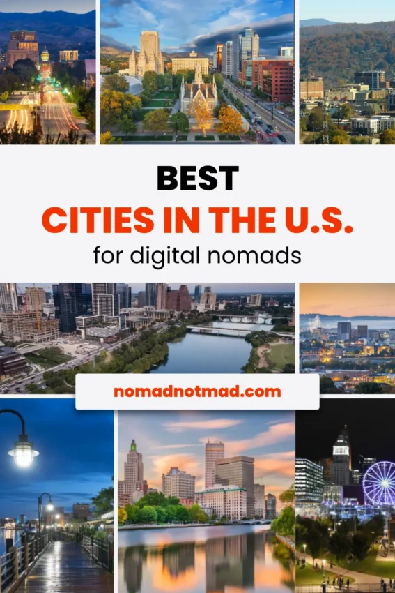 Best US Cities for Digital Nomads Pinterest Pin