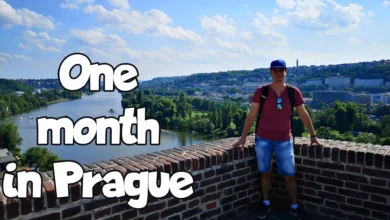 the author and a nice view over Prague