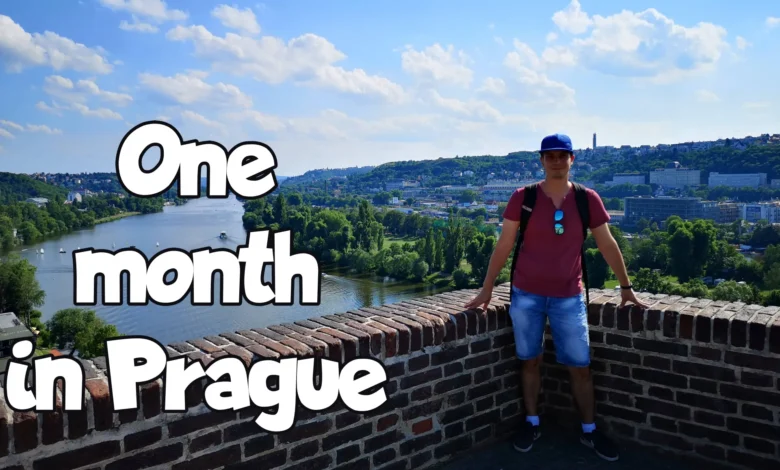 the author and a nice view over Prague