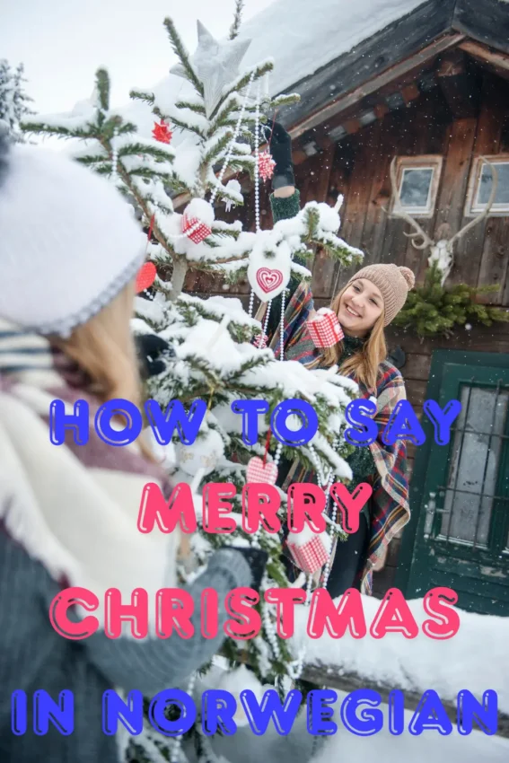 Merry Christmas in Norwegian Pinterest PIN