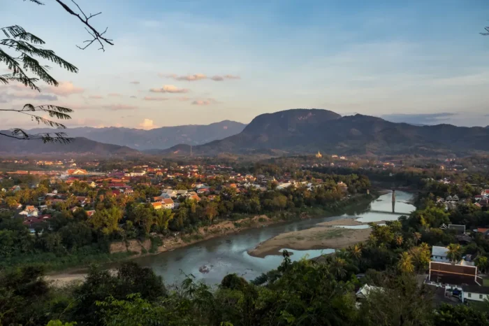 Luang Prabang seen from the mountain