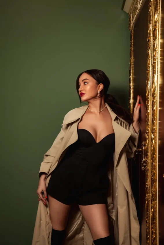 Fashionable young Russian woman posing